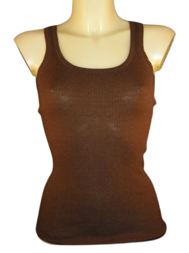 Chocolate Brown Cashmere Tank Top